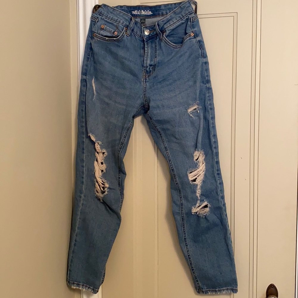 high rise mom jeans